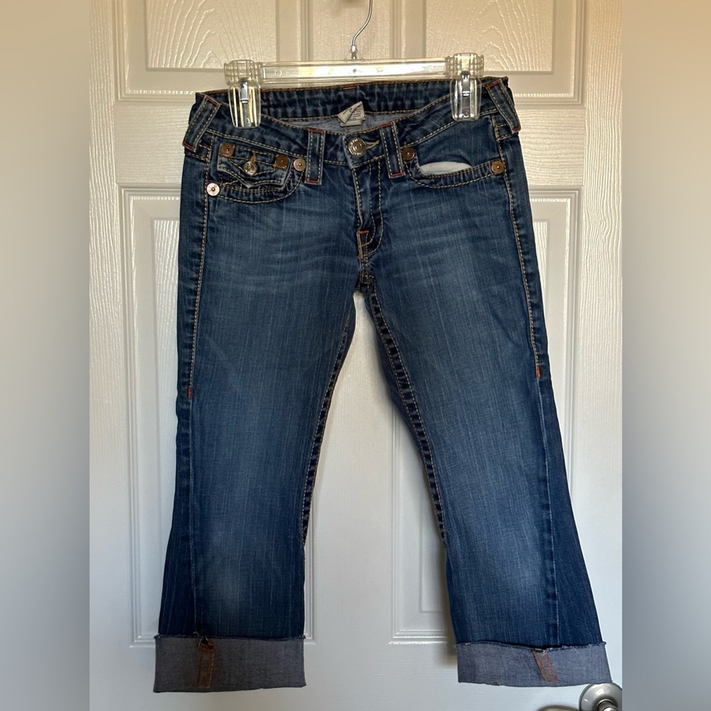 True Religion low rise cropped jeans